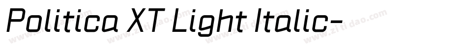Politica XT Light Italic字体转换